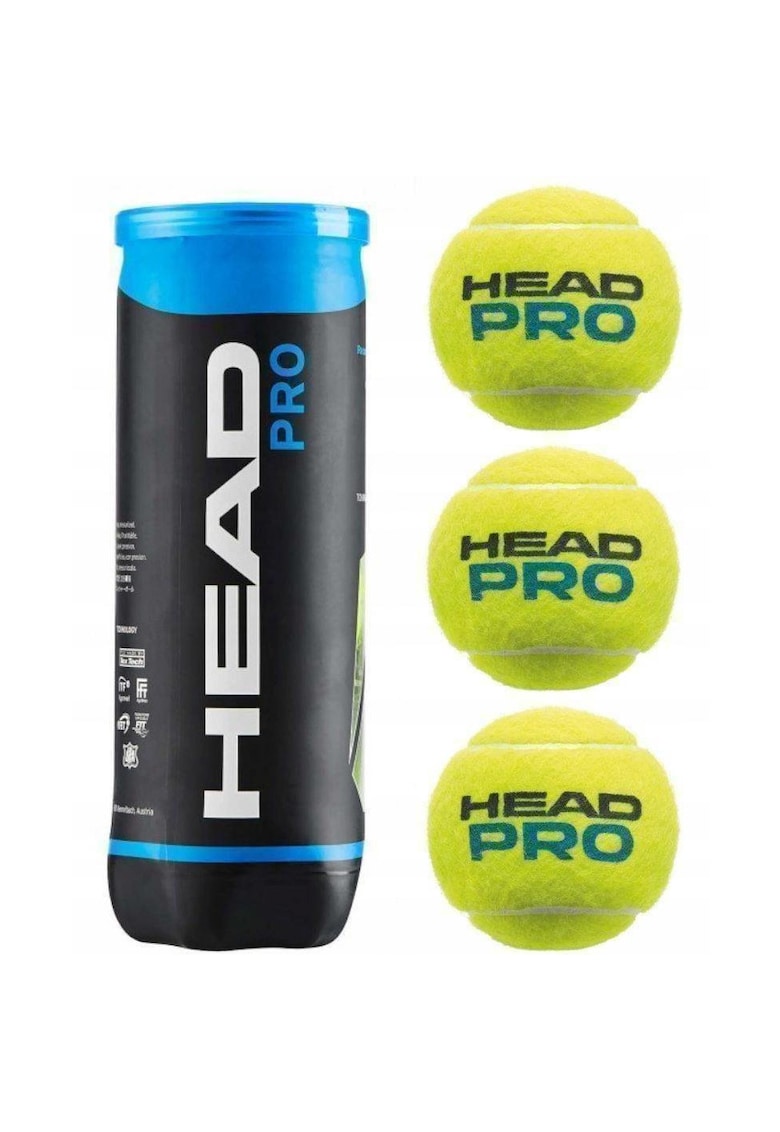 Set 3 mingi tenis Pro - Cauciuc - Verde