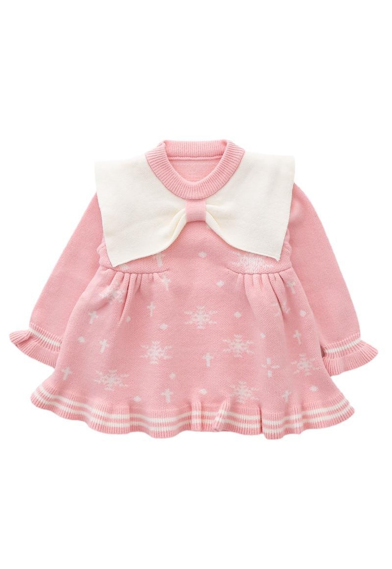 Rochita Fetite Tricotata Roz Amalia