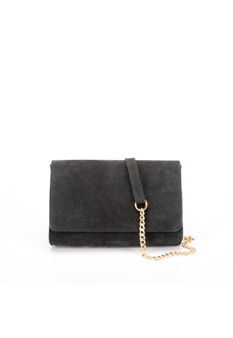 Geanta dama piele - Plic Laura 41 CR - negru - 26x7x17 cm