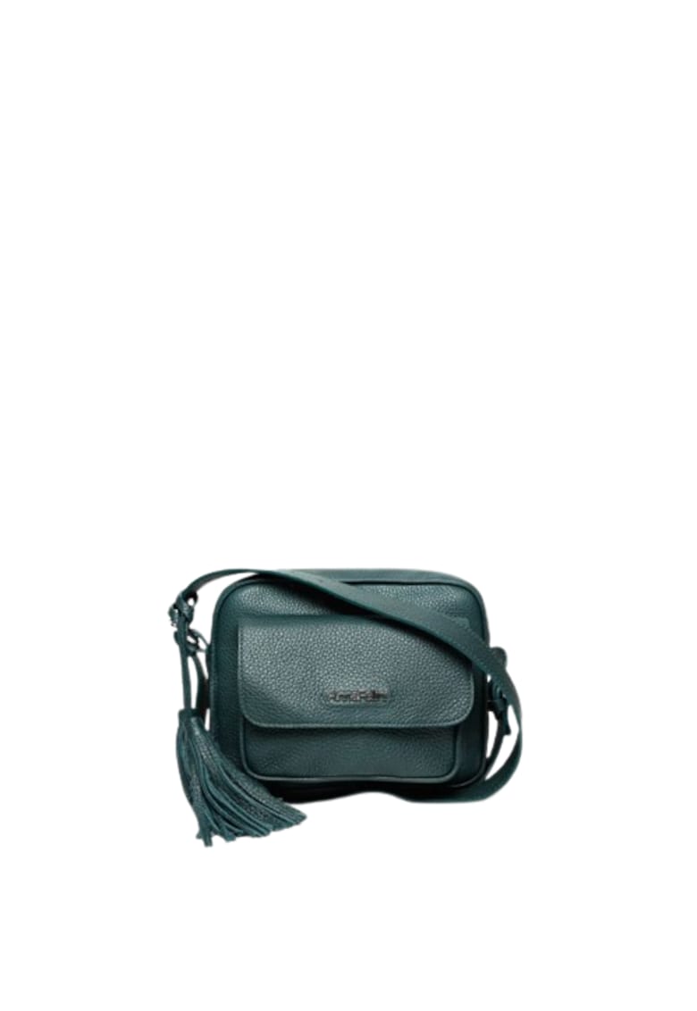Geanta dama piele - Lucy - verde - 22x10x17 cm