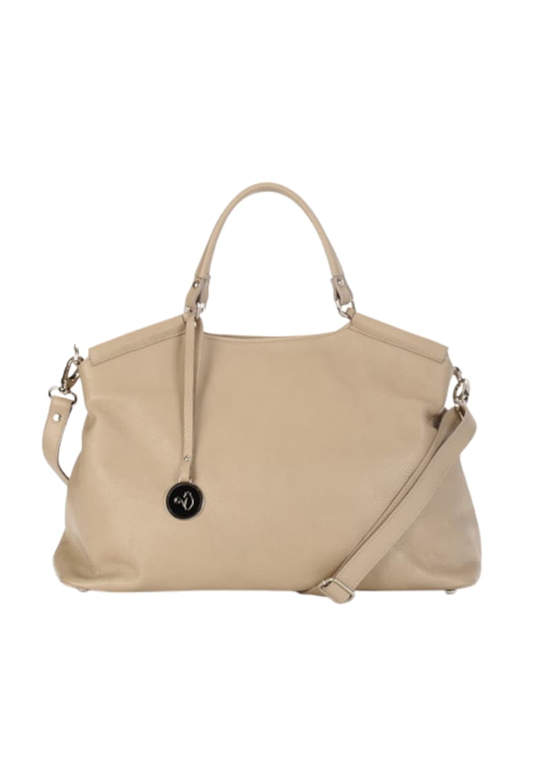 Geanta dama piele -  Laura 63 B - bej - 44x19x32 cm