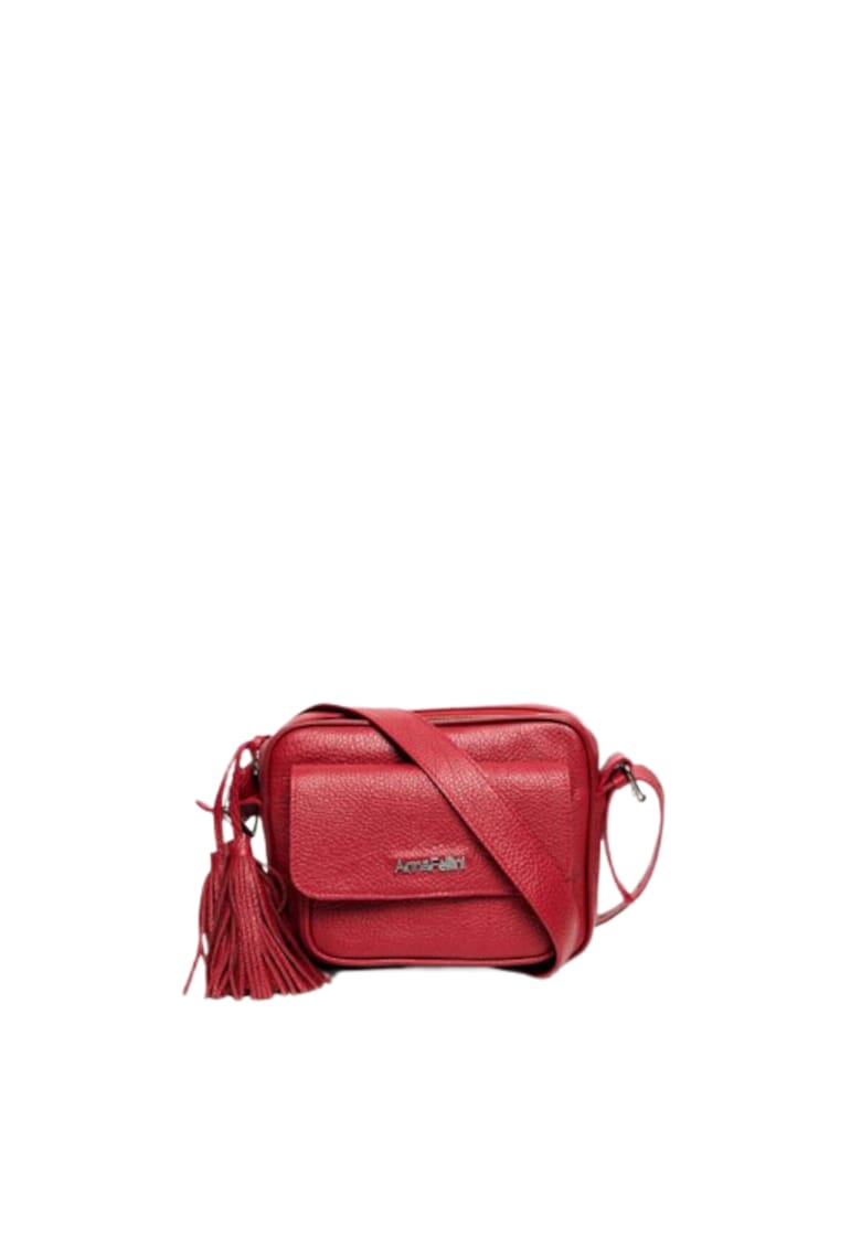 Geanta dama piele - Lucy - rosu - 22x10x17 cm