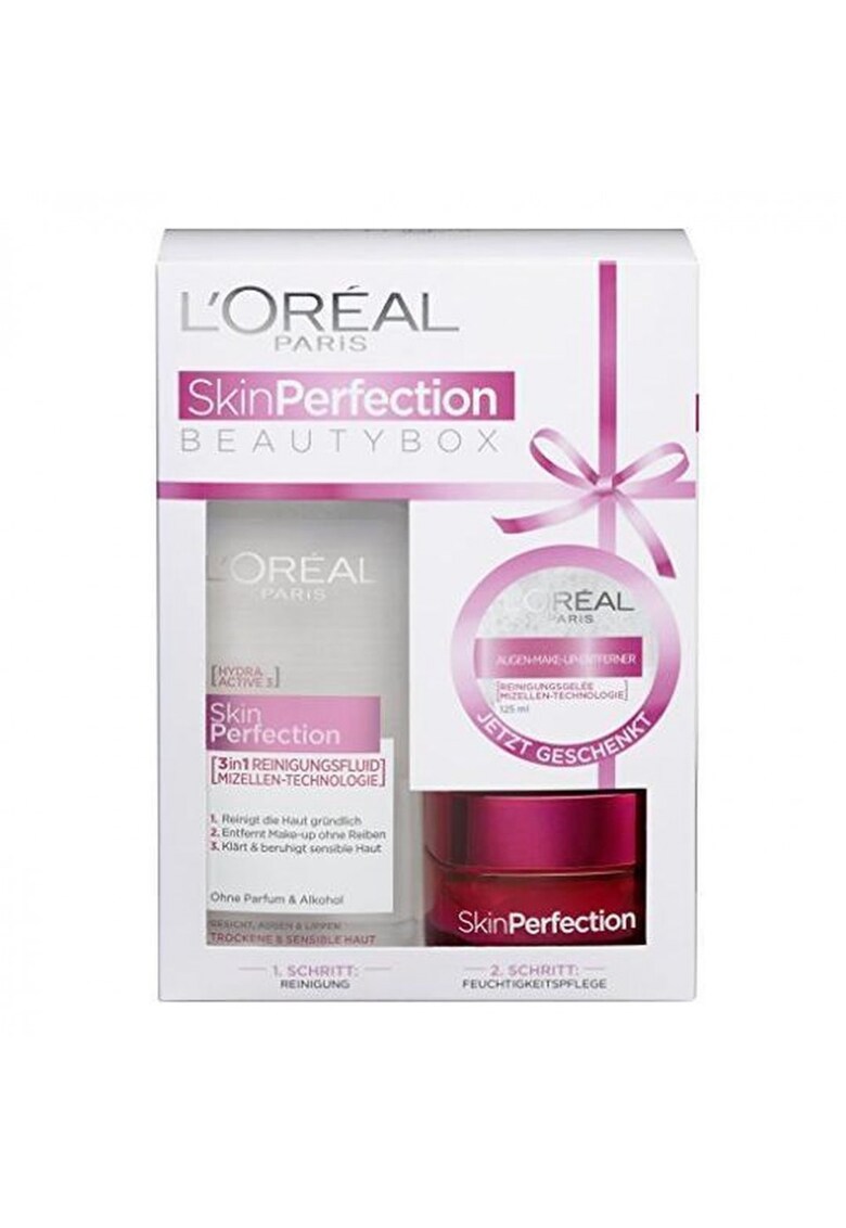 Set de curatare si hidratare L`Oréal Paris Skin Perfection Beautybox 3 Delig