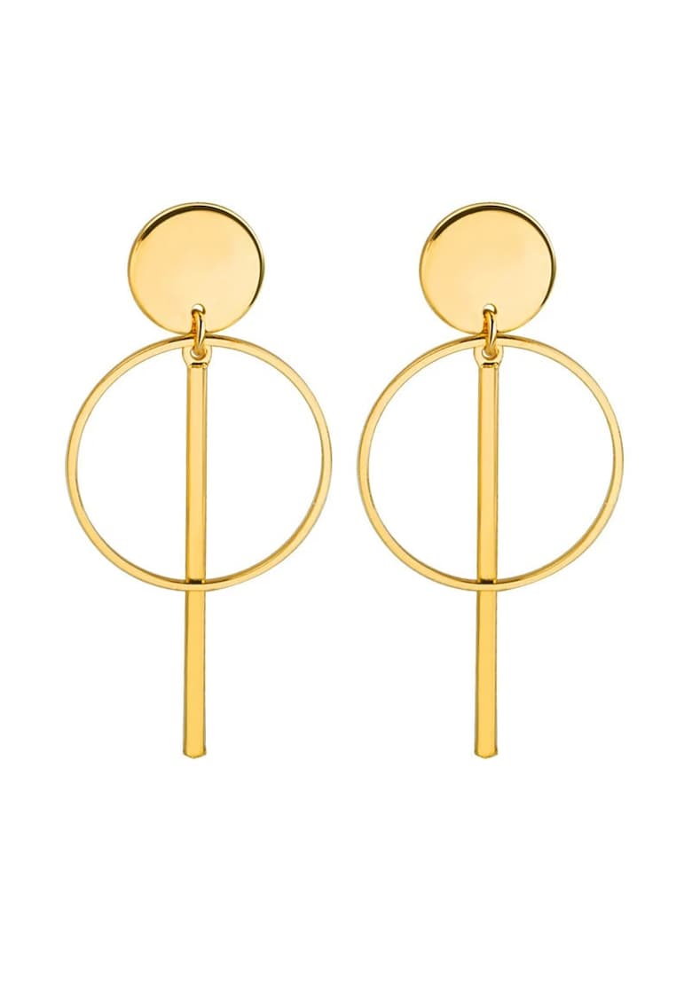 Cercei aurii - cu cerc - tija si clips - Nastasia C3 -