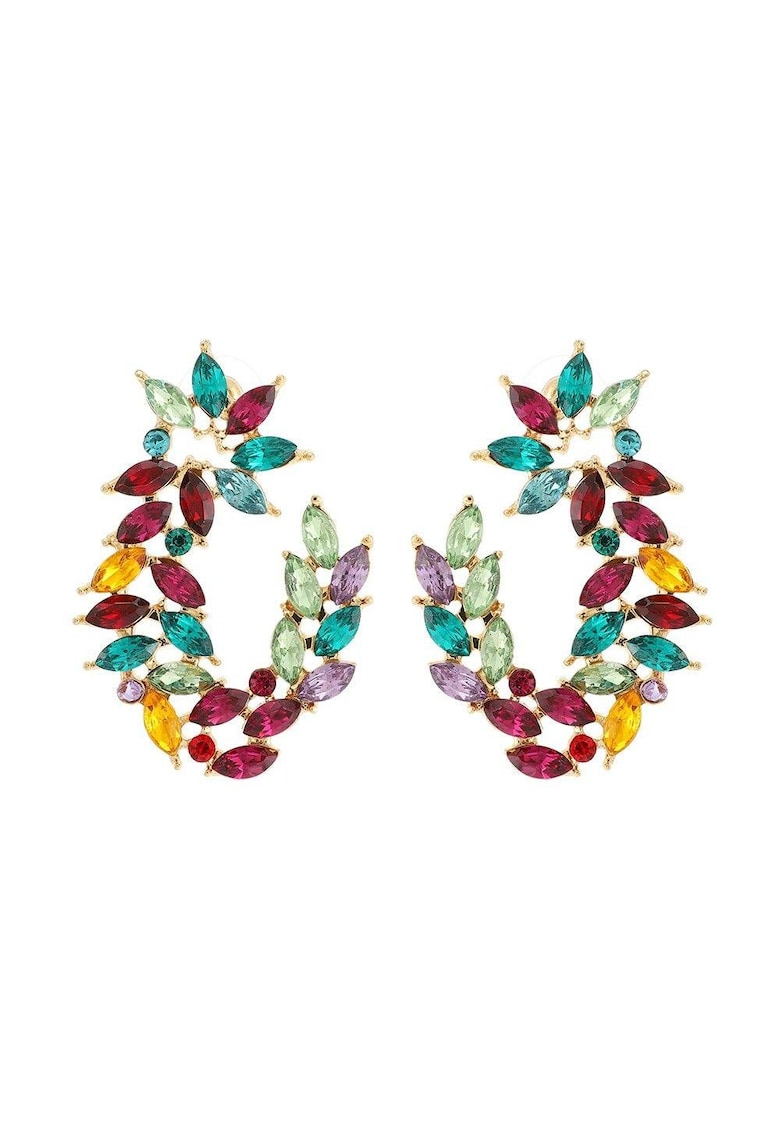 Cercei aurii - cu pietre multicolore - Netty C3 - Cercei aurii - cu pietre multicolore - Netty C3 -