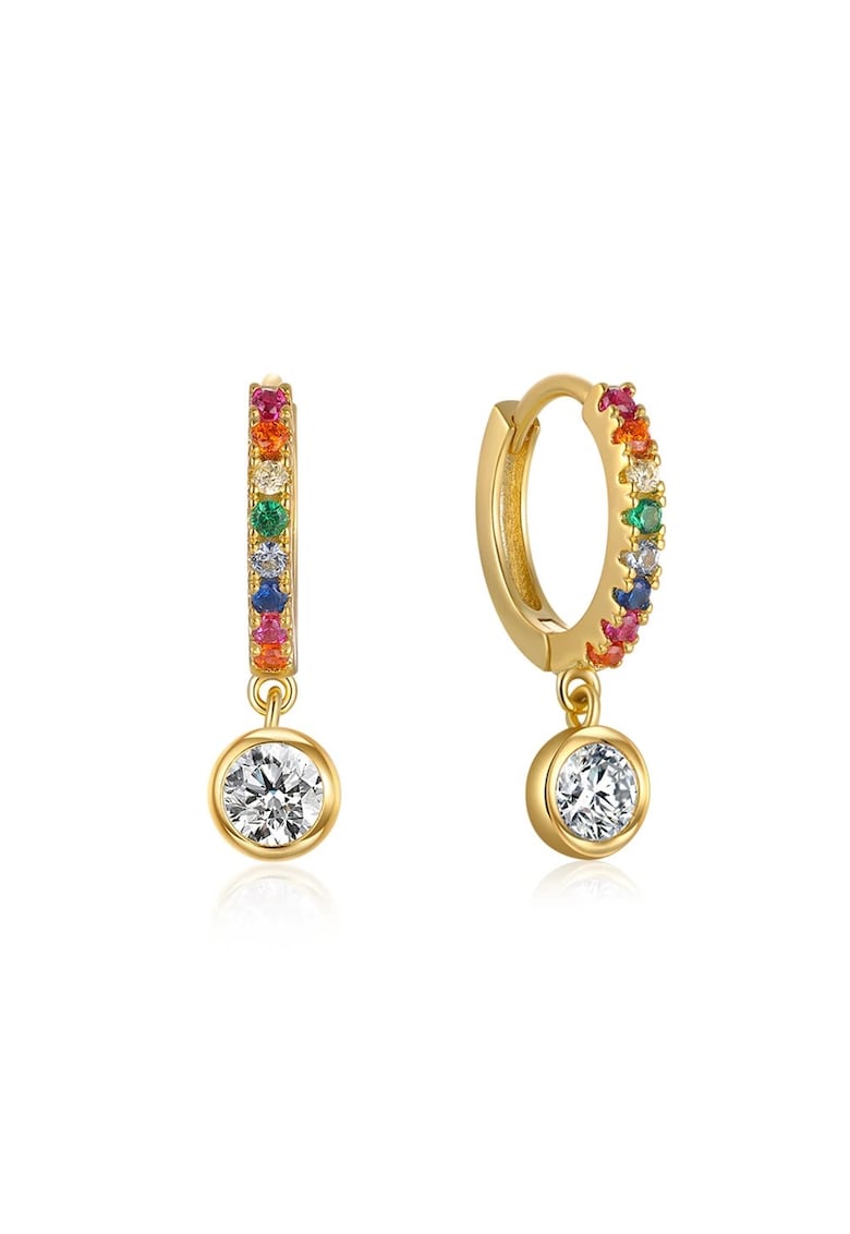Cercei Multicolor Rainbow din Argint Placati cu Aur 18k