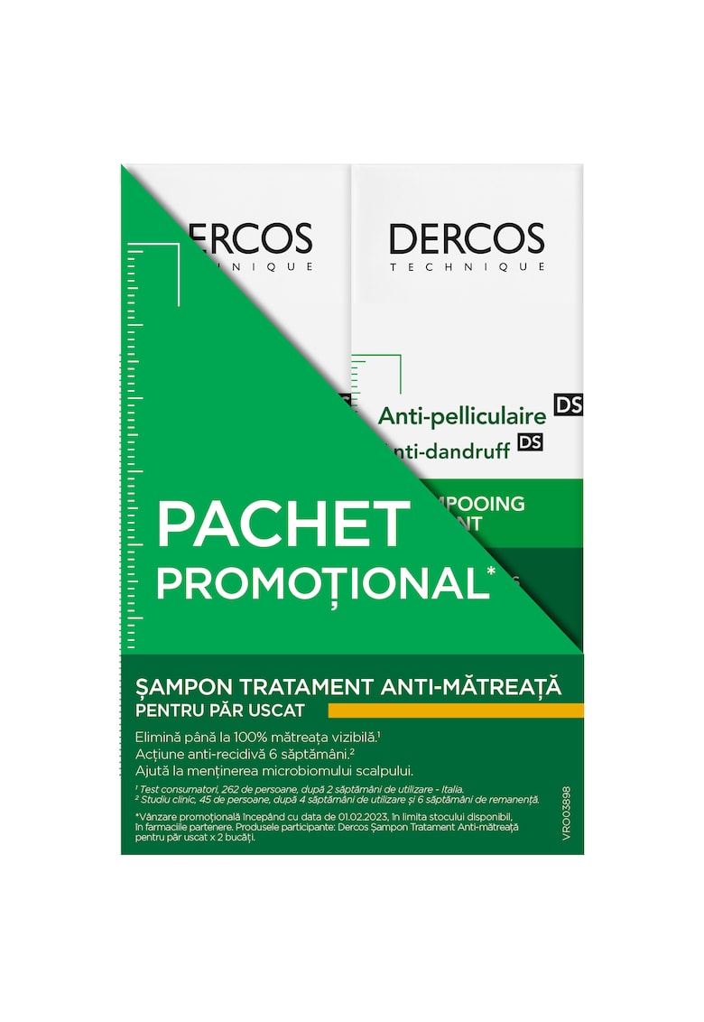 Pachet promotional: 2 x Sampon Dercos 200 ml