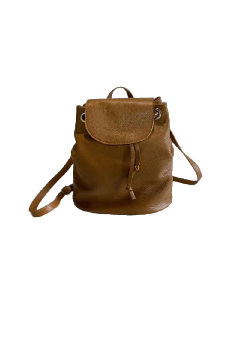 Rucsac dama piele -  4 mare - coniac - 34x16x34 cm