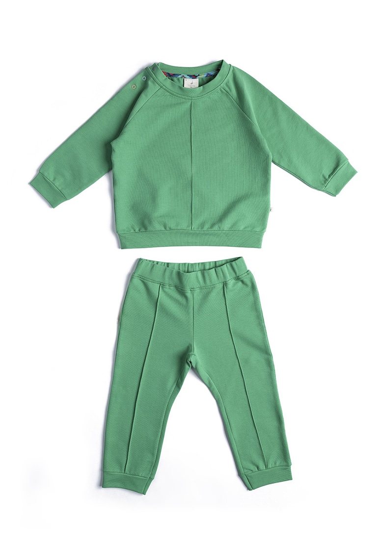 Set de bluza sport cu decolteu la baza gatului si pantaloni sport