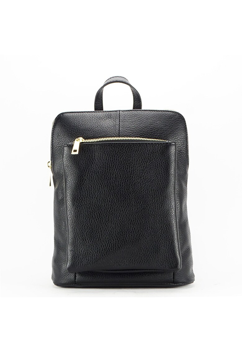 Rucsac din piele naturala negru convertibil in geanta 1001 123 12164