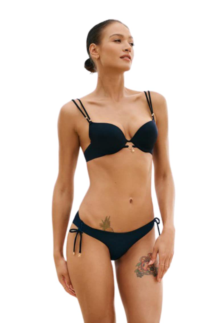Esotiq Slip Baie Algarv Model Snururi Negru - Negru