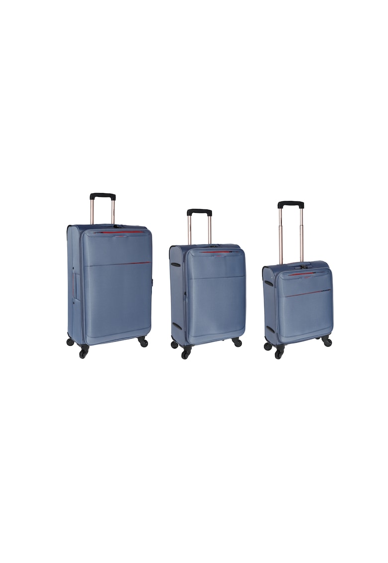 Set Trolere - ZC 6040 - 4 Roti - 3 Piese - Albastru