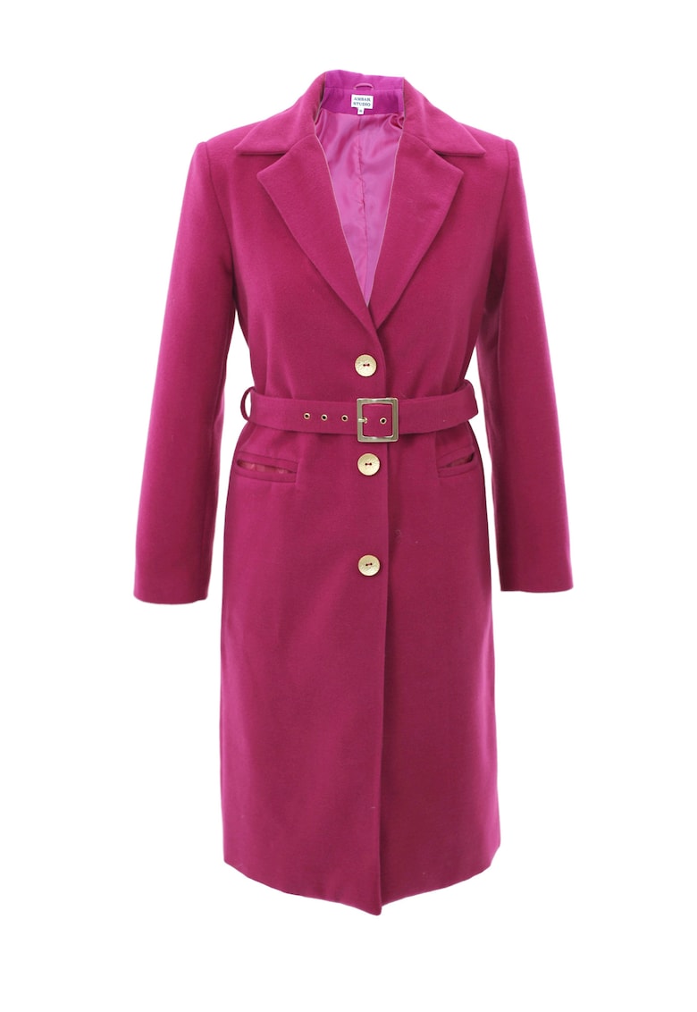 Palton lung din lână EIRENE