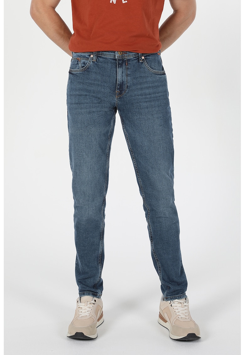 Blugi slim fit cu 5 buzunare