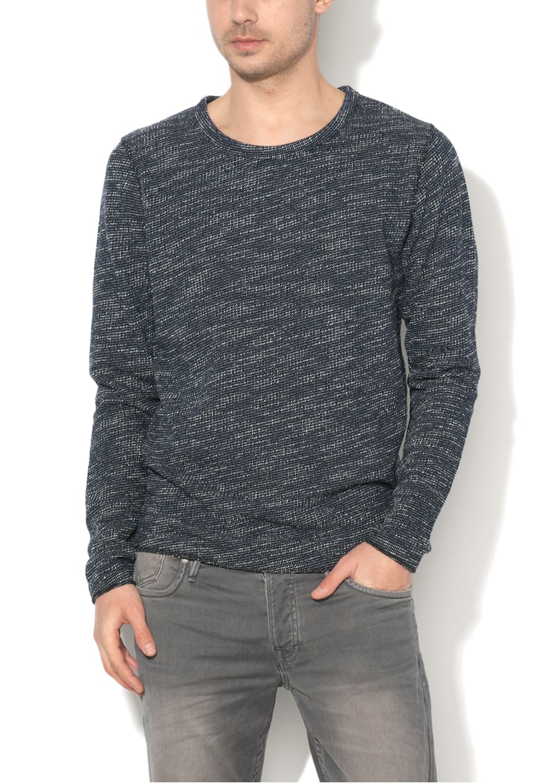 Pulover bleumarin melange regular fit Joe
