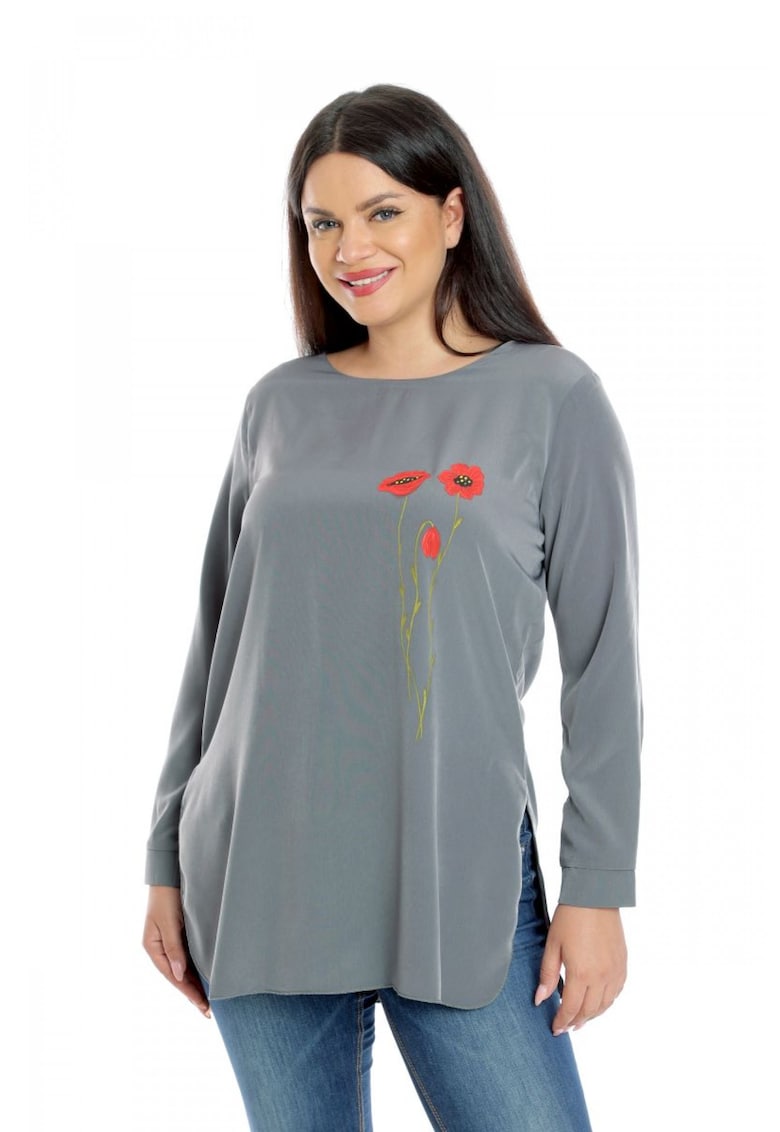 888141688-Tunica Dama - Gri cu Pictura Murala