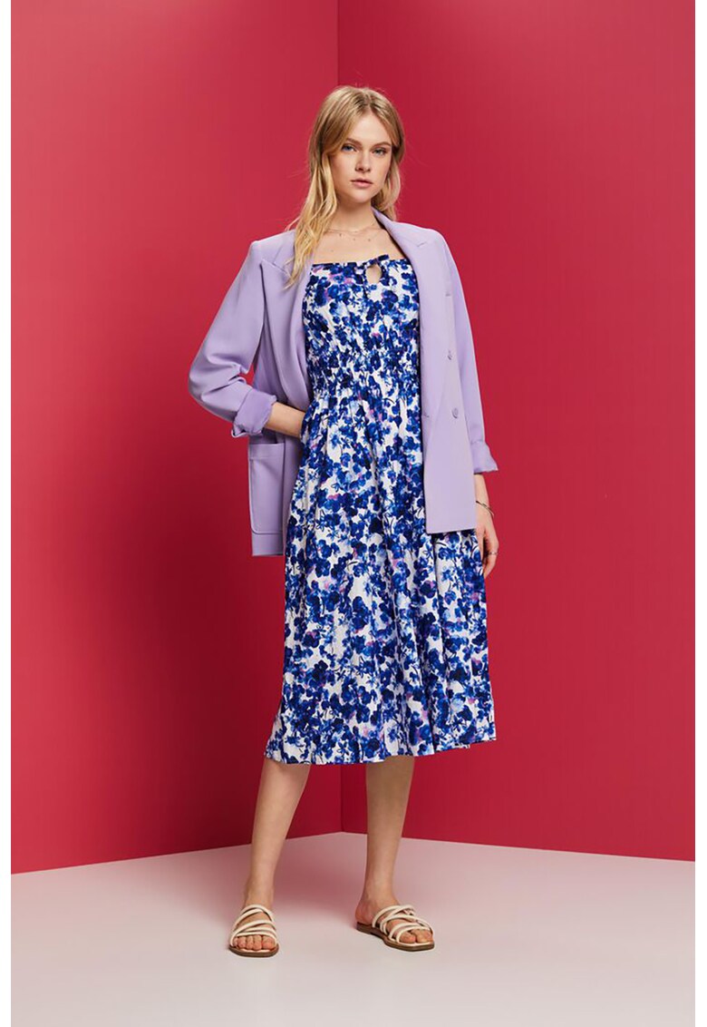 Rochie evazata cu imprimeu floral