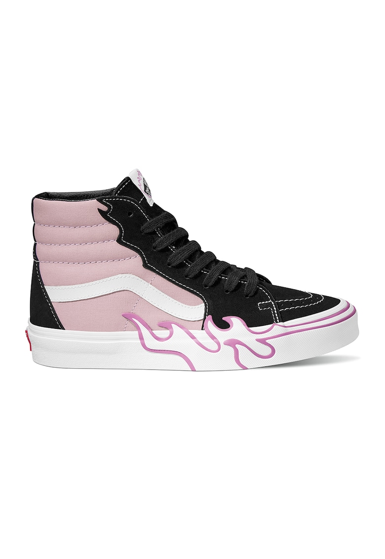  Tenisi mid-high cu garnituri de piele intoarsa SK8-HI Flame 