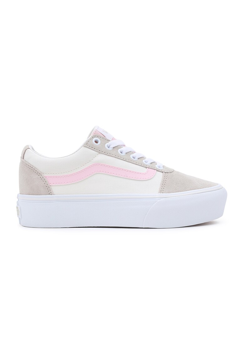 Tenisi flatform cu insertii de piele intoarsa Ward