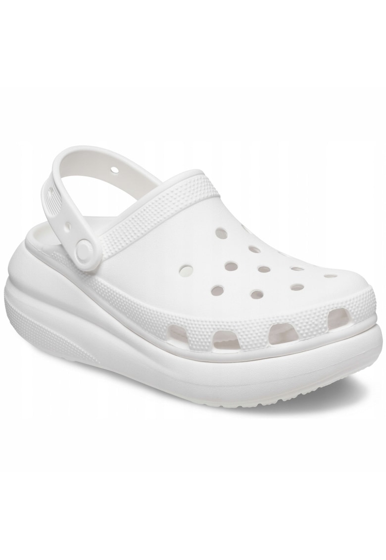Saboti slingback cu talpa wedge Crush - Alb