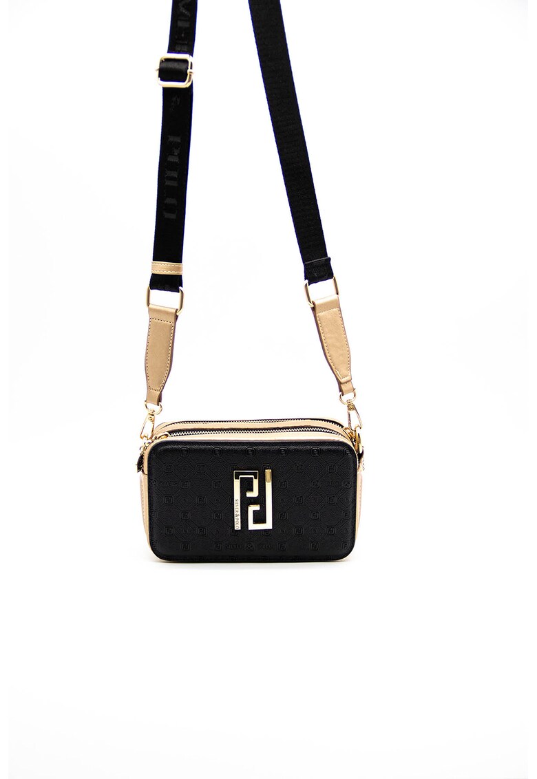 Geanta crossbody de piele ecologica si logo