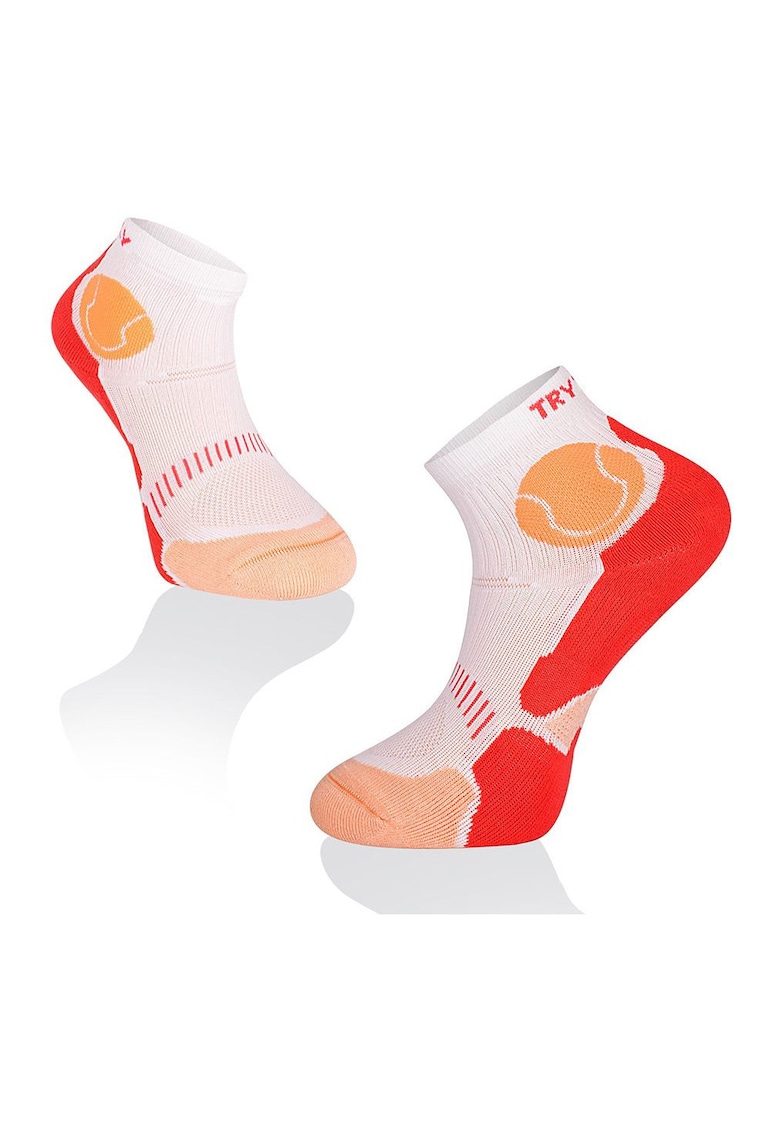 Sosete scurte pentru tenis Fusion White Coral