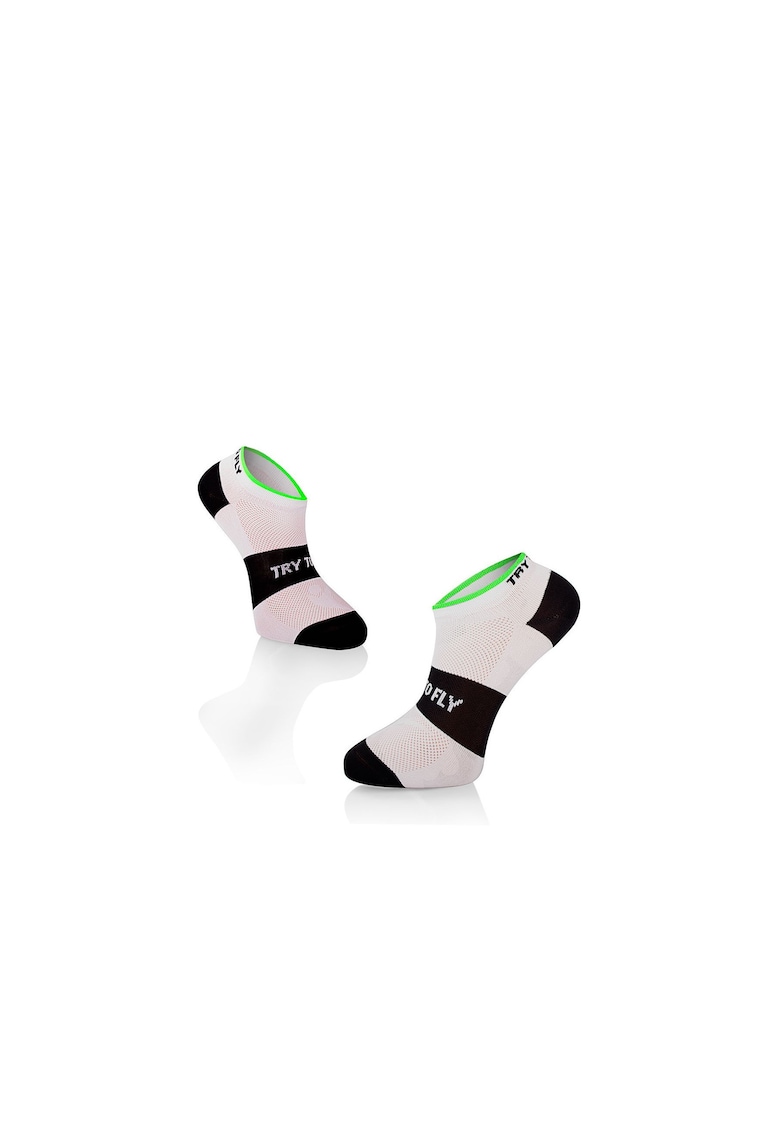 Sosete scurte pentru ciclism - CYCLING SNEAKER SOCKS Meryl® Skinlife White-Black