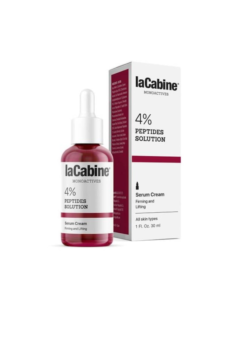 Ser crema cu 4 % peptide - care ajuta la stimularea sintezei de colagen - Monoactives - 30 ml