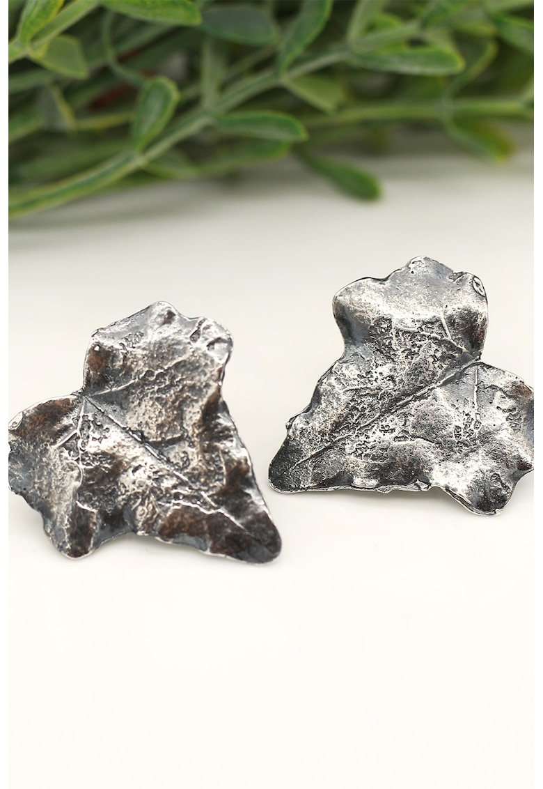 Cercei din argint veritabil in forma de frunza cu tija ACCESORII/Bijuterii