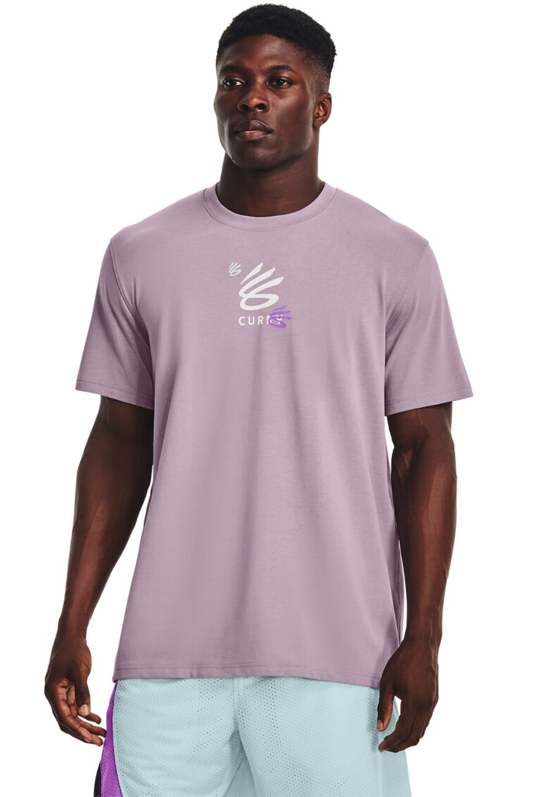 Tricou din amestec de bumbac cu imprimeu pentru baschet