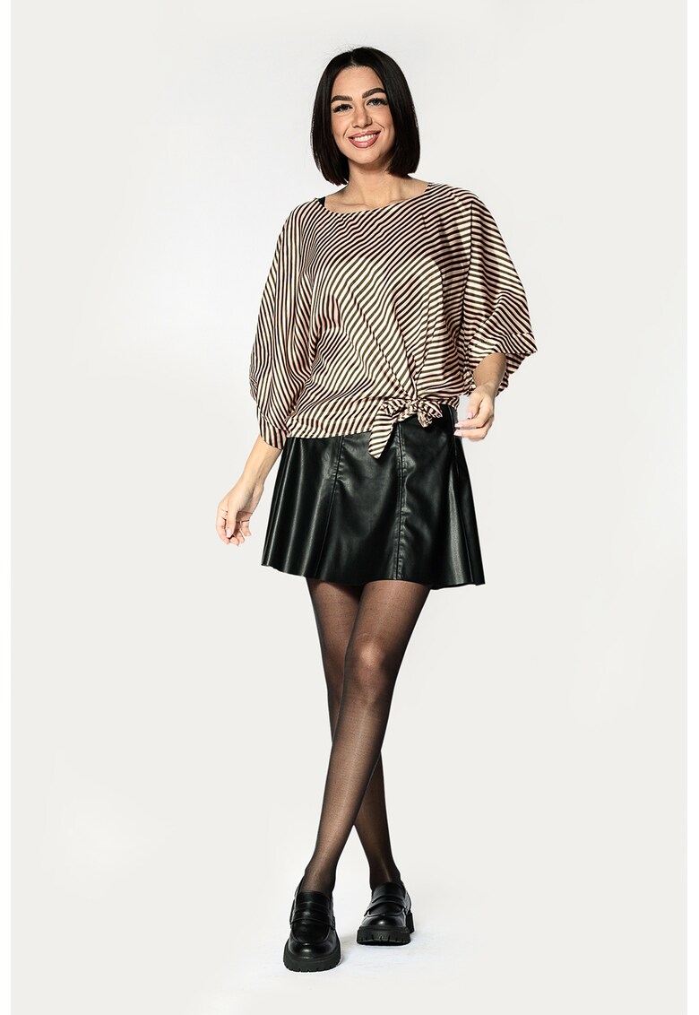Bluza in dungi cu aspect satinat