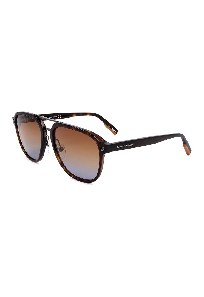 Ermenegildo Zegna Слънчеви очила Aviator с лого за Мъже Ermenegildo Zegna Слънчеви очила Aviator с лого за Мъже