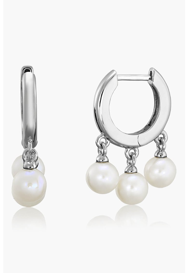 Cercei de argint decorati cu perle ACCESORII/Bijuterii imagine noua