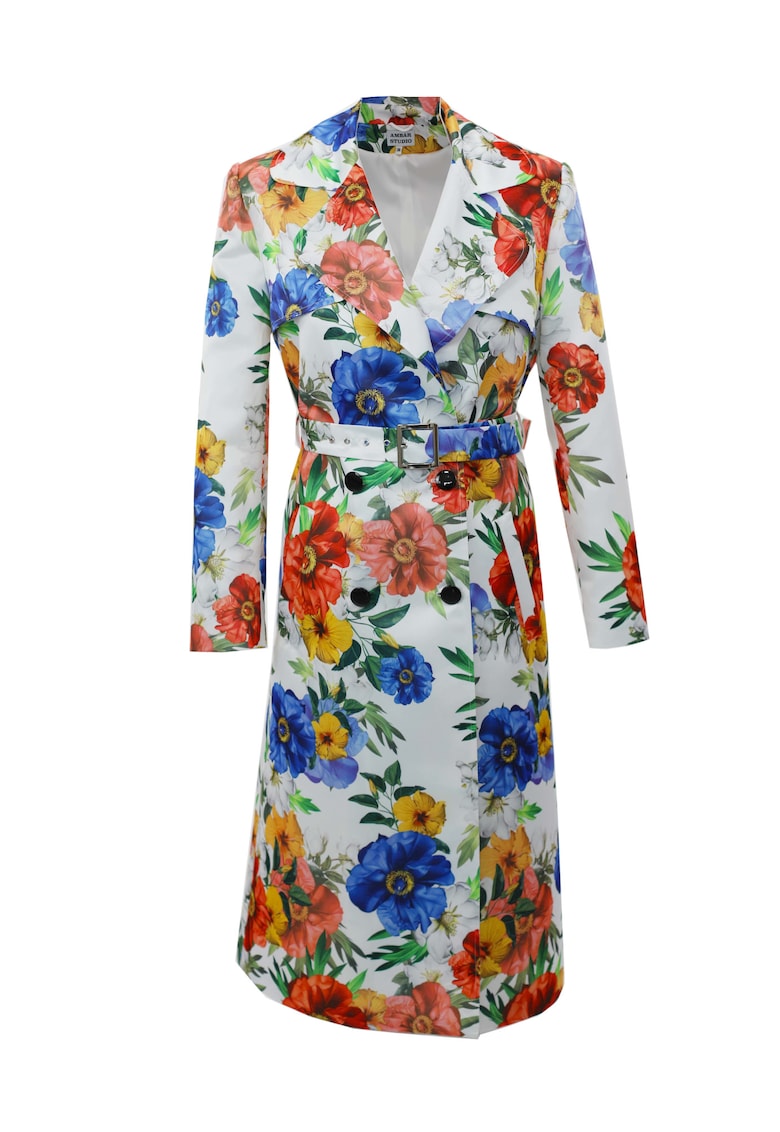 Palton Cu Imprimeu Floral MIRUNA - Multicolor