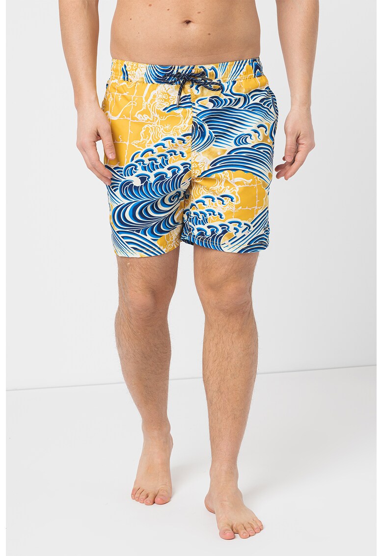 Pantaloni scurti de baie cu snur de ajustare Vintage Hawaian Bărbaţi 2023-10-03