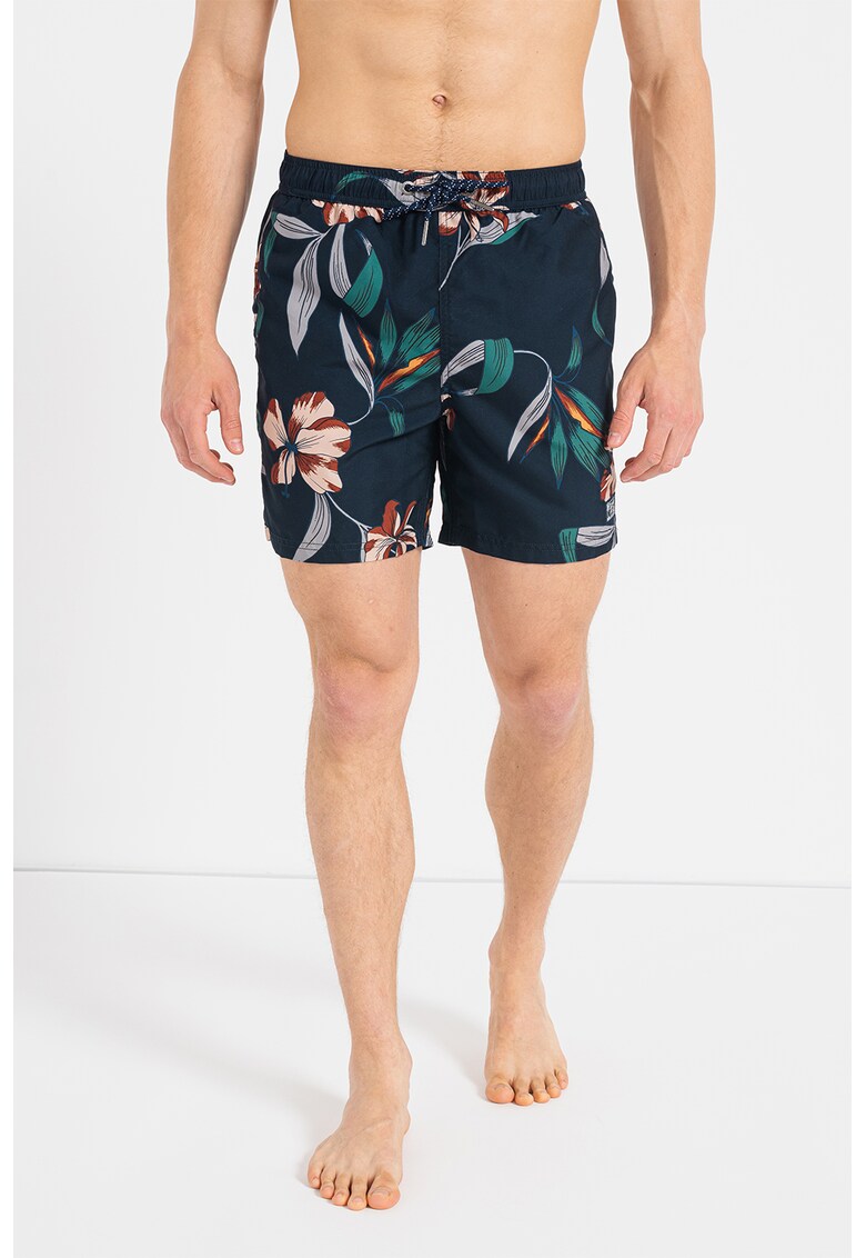 Pantaloni scurti de baie cu snur de ajustare Vintage Hawaian ajustare imagine 2022 reducere