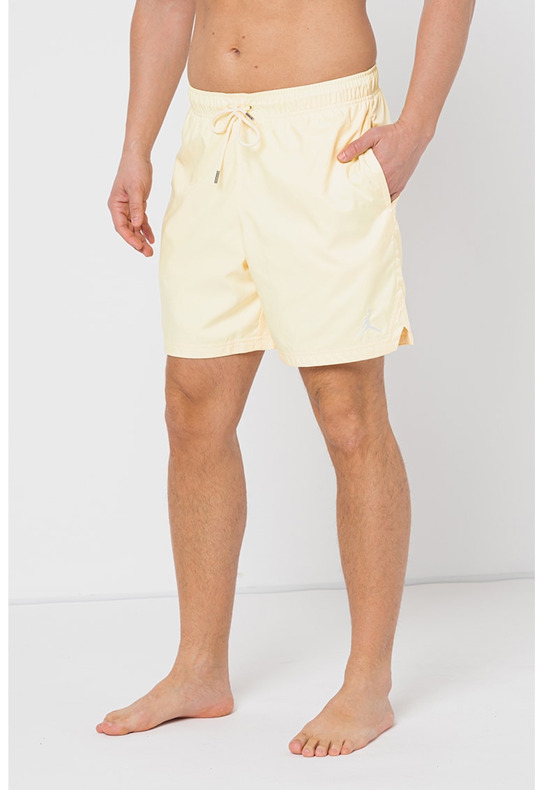 Pantaloni scurti de baie cu snur si buzunare laterale Poolside - Galben pai