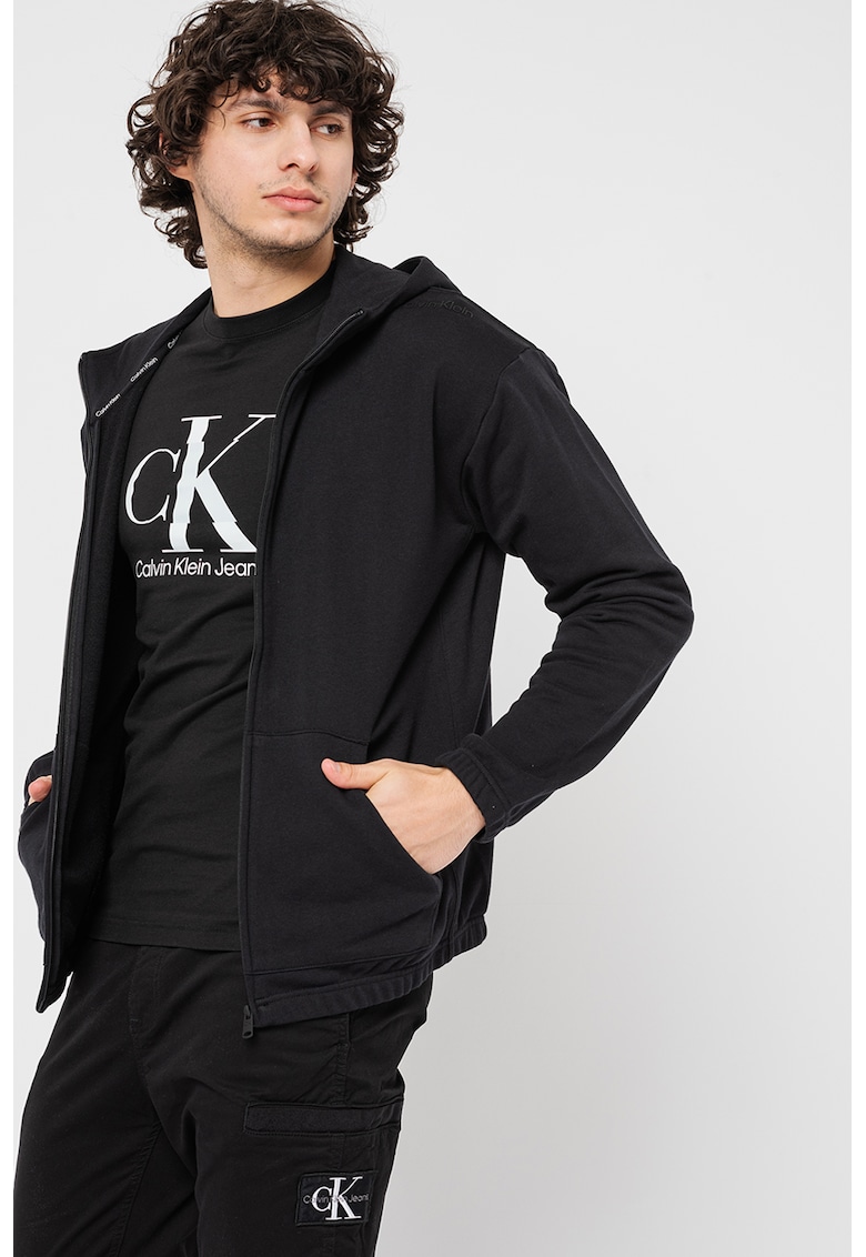 CALVIN KLEIN Фитнес худи с цип и еластични подгъви за Мъже CALVIN KLEIN Фитнес худи с цип и еластични подгъви за Мъже