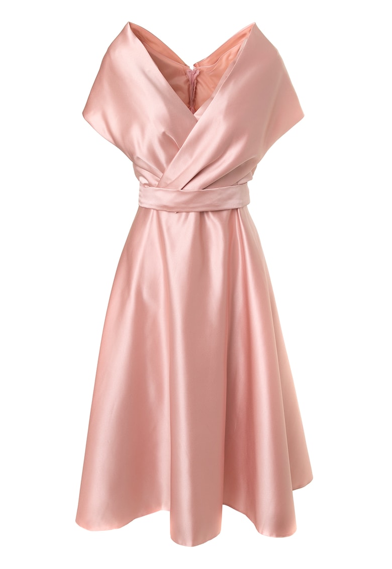 Rochie evazata cu decolteu cache-coeur