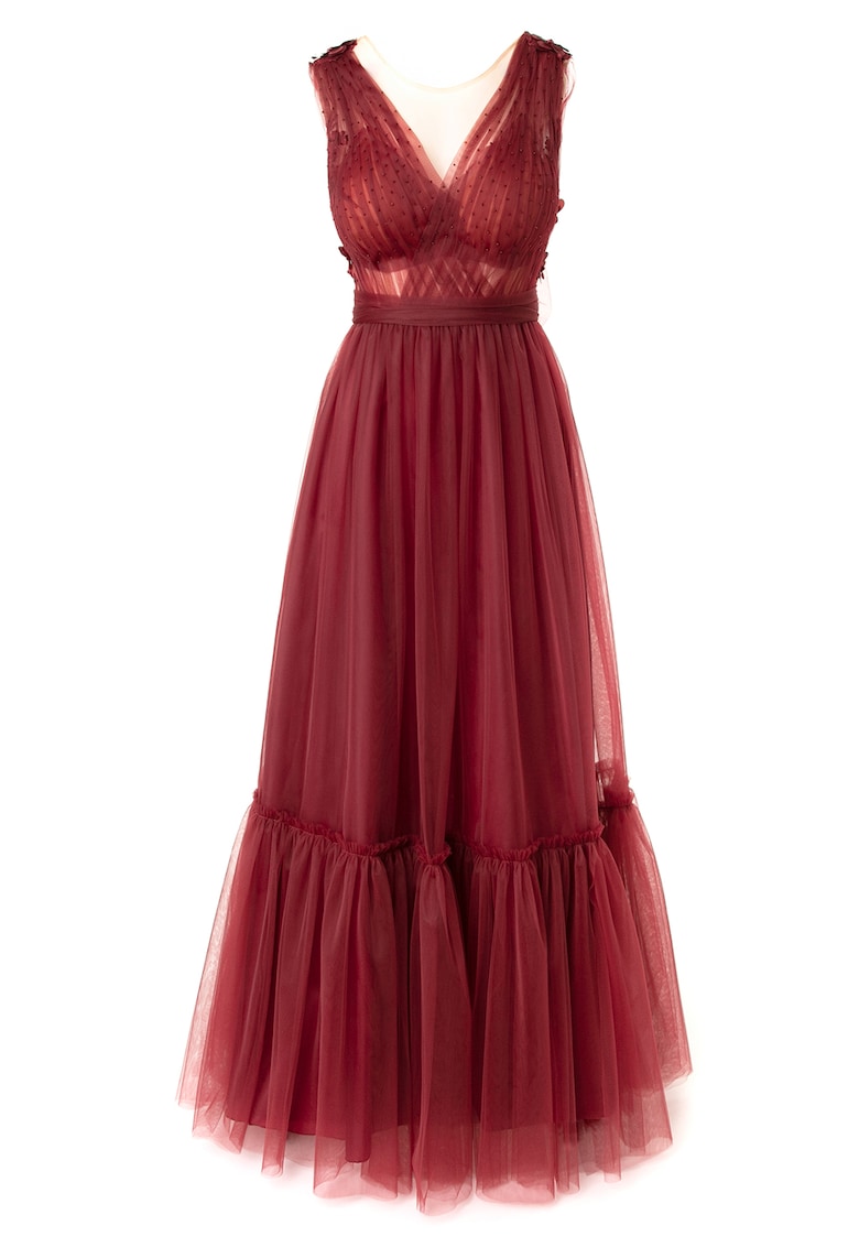 Rochie din tul cu decolteu in V