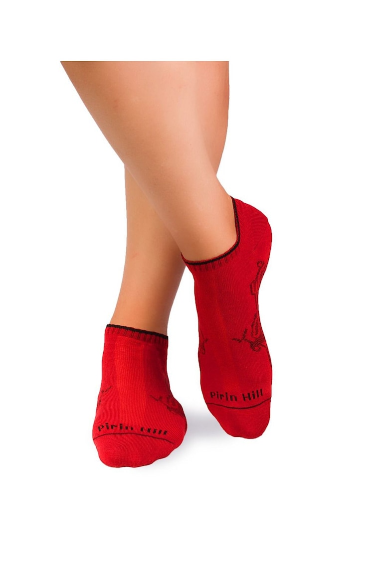 Sosete scurte bumbac organic Motorcycles Red