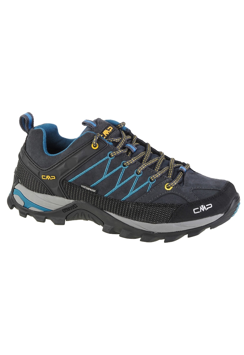 Pantofi de drumetie pentru barbati - Piele & Stofa - Gri - 68785