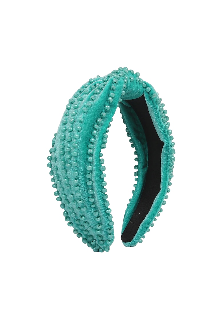 Bentita verde - cu margelute si nod - Randie C1 -