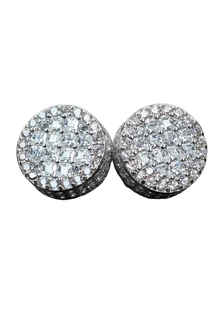 Cercei argintii - rotunzi - cu pietre din zirconiu - Petrina C19 -