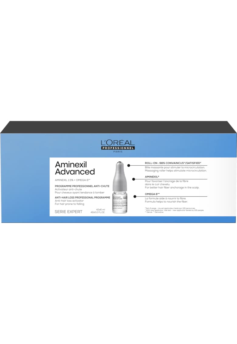 Fiole anti-cadere a parului L’Oreal Professionnel Serie Expert Aminexil Advanced - cu Aminexil si Omega 6