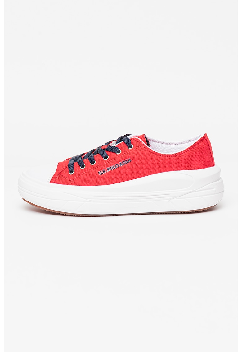 Tenisi low-cut cu logo - Rosu