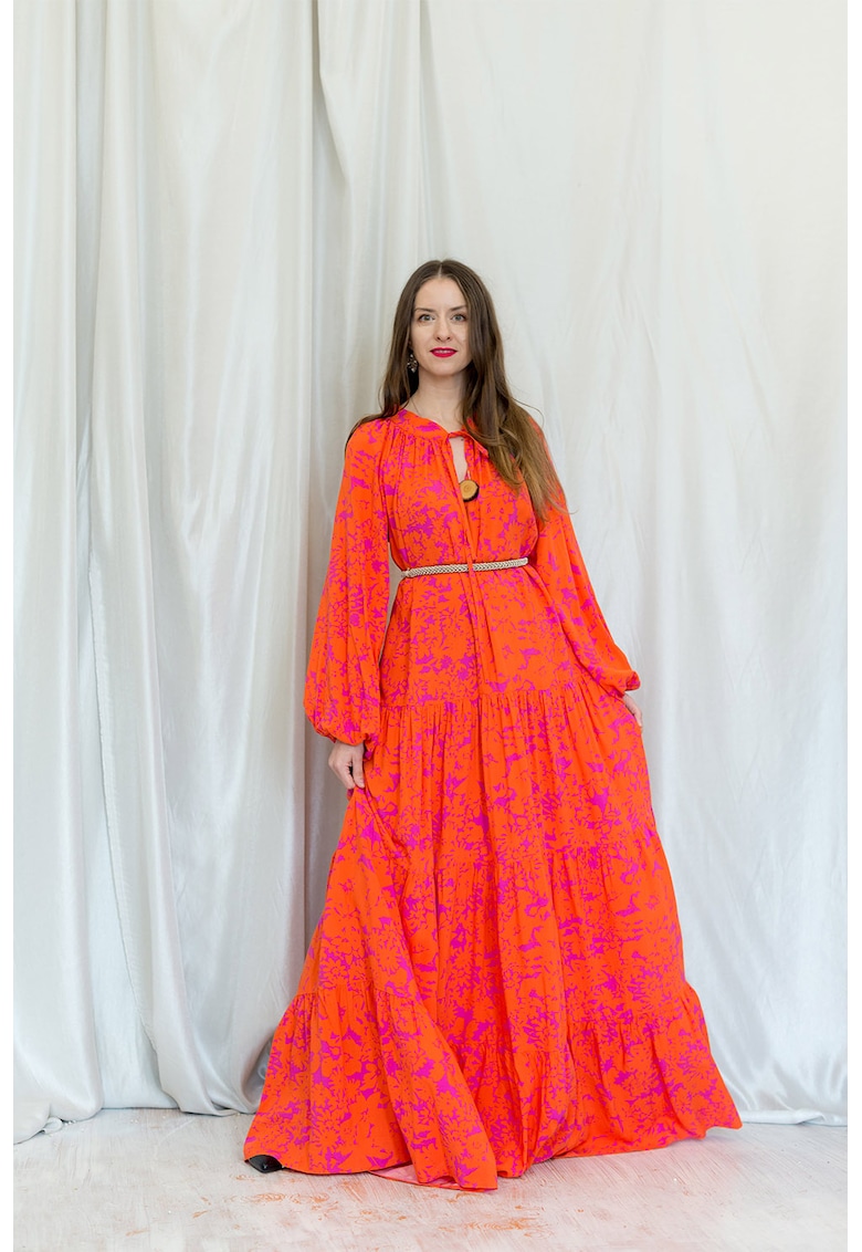 Rochie maxi cu model si decupaj in V Rowan