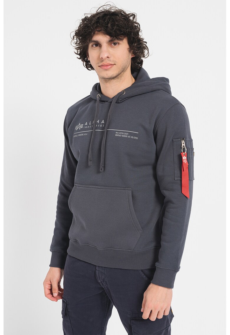 ALPHA INDUSTRIES Худи с връзки и джоб кенгуру за Мъже ALPHA INDUSTRIES Худи с връзки и джоб кенгуру за Мъже