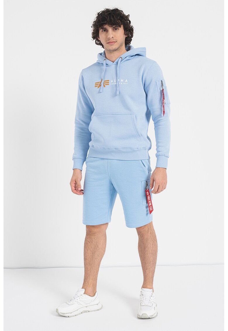 ALPHA INDUSTRIES Худи Label с джоб тип кенгуру за Мъже ALPHA INDUSTRIES Худи Label с джоб тип кенгуру за Мъже