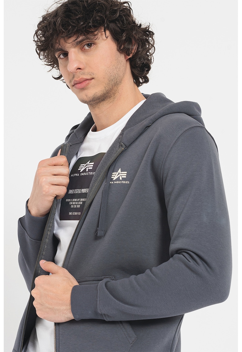 ALPHA INDUSTRIES Худи с цип и скосени джобове за Мъже ALPHA INDUSTRIES Худи с цип и скосени джобове за Мъже